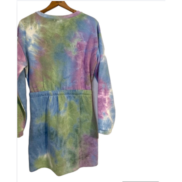 NEW Tie Dye Sweatshirt Dress - Angel Kiss - Size Large - Picture 4 of 7